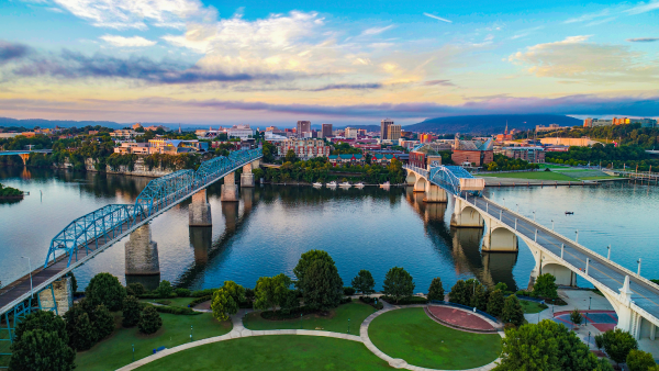 Aerial view of Chattanooga, TN Aerial view of Chattanooga, TN
